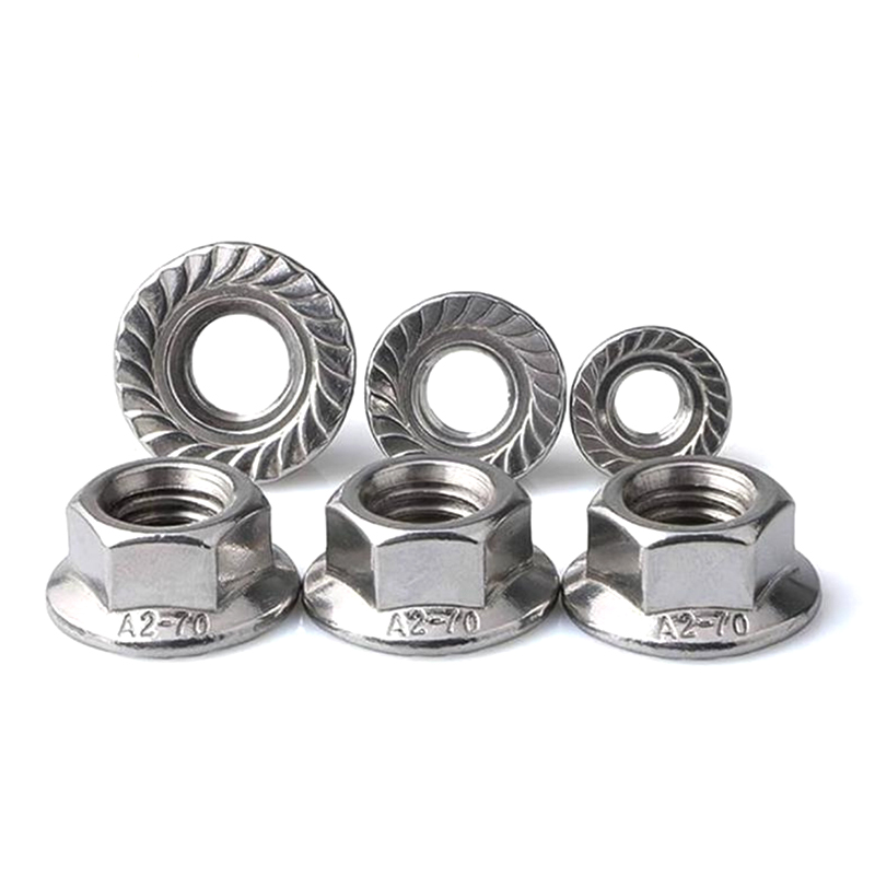 M16-1.5 Piuliță cu flanșă hexagonală placată cu zinc Piulițe antiderapante
