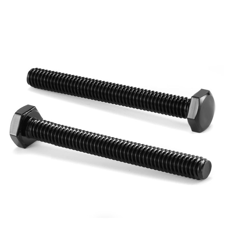 SS304 A2-70 oxid negru șurub hexagonal cu filet complet DIN 933