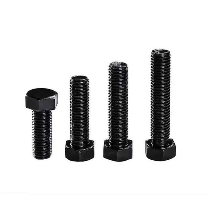 SS304 A2-70 oxid negru șurub hexagonal cu filet complet DIN 933